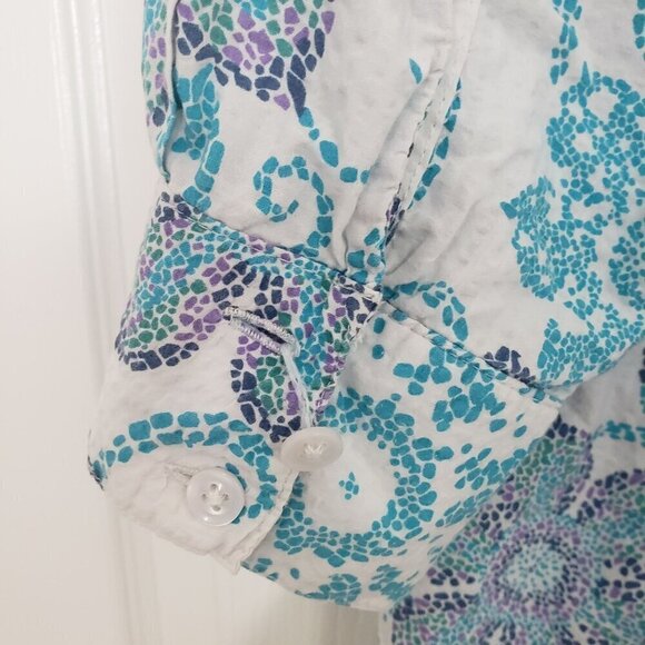 Croft & Barrow Floral Shirt Cotton Lightweight Button Front Womens Plus Size 2X - Picture 7 of 11